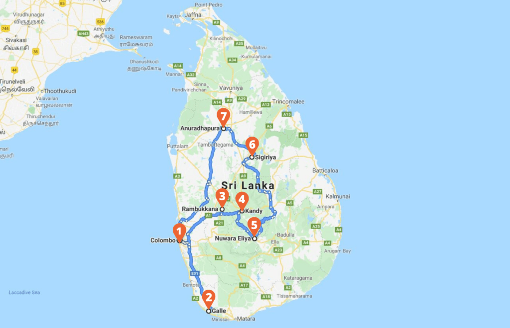 Travel Itinerary for Sri Lanka