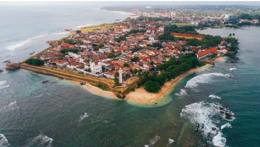 Aerial view of Galle fort
