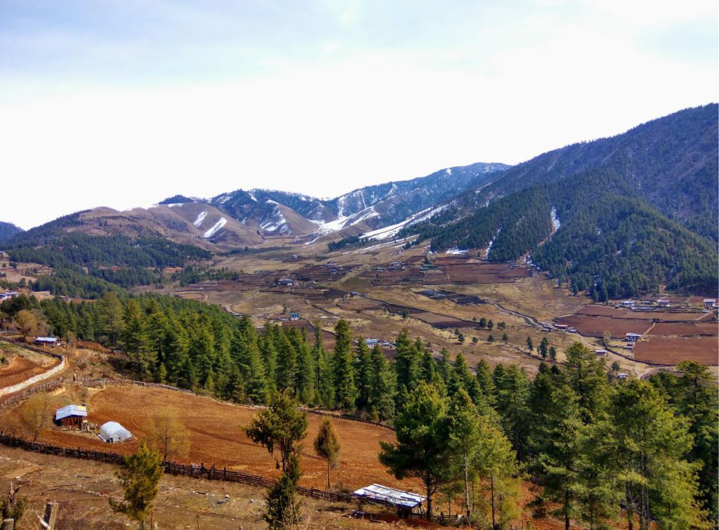 View of the Phobjikha valley