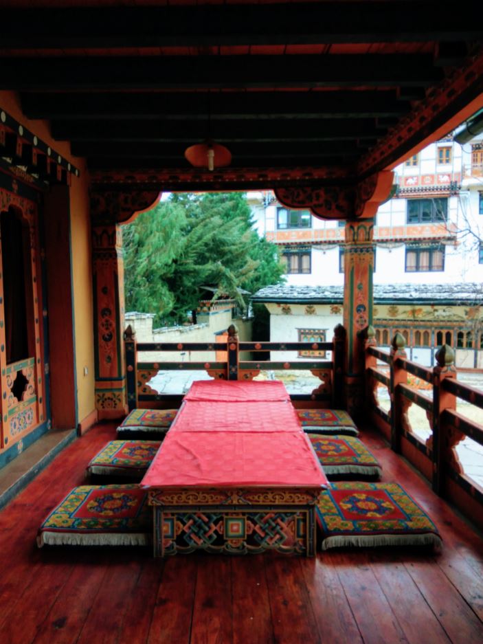 Traditional Bhutanese dining space at the National Heritage Museum