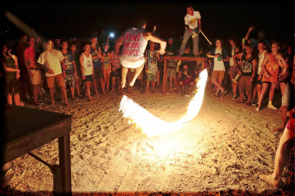 Fire games at Full Moon Party, Thailand