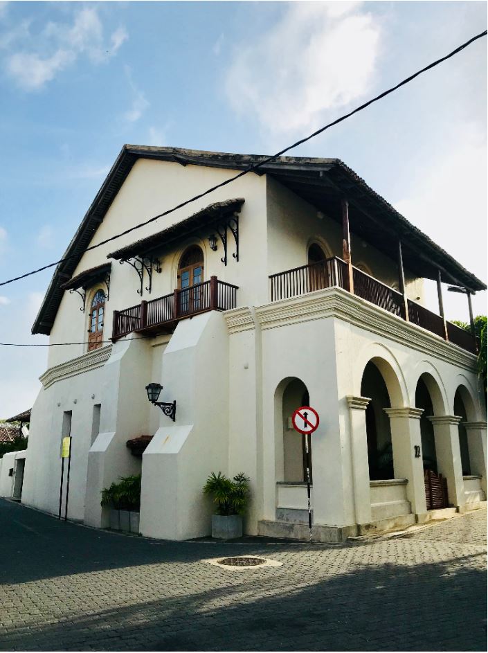 Dutch style buildings in Galle