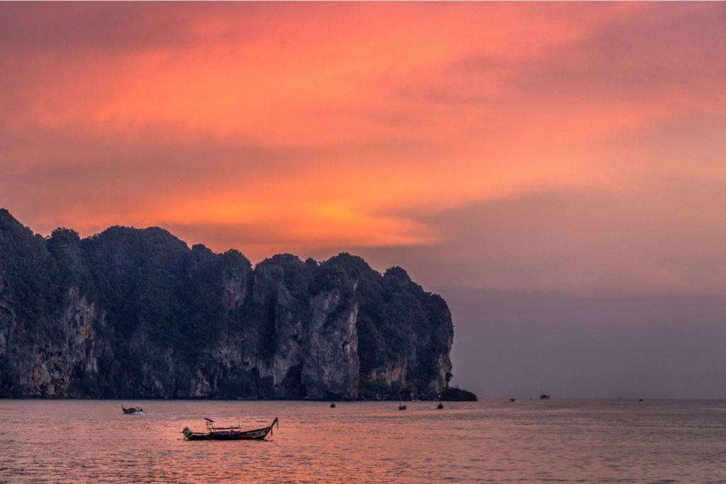 The coastline of Krabi, Thailand