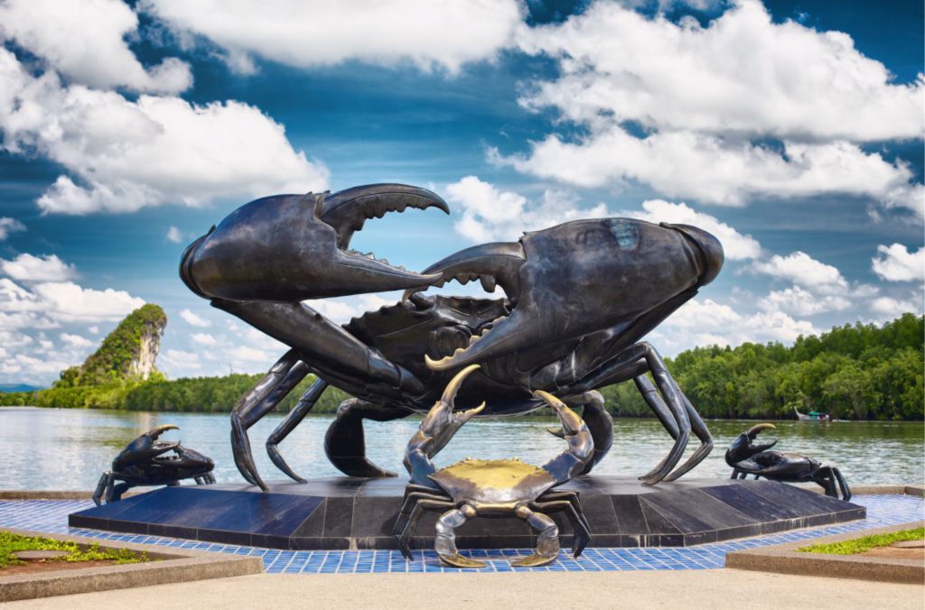 The Black Crab statue, Krabi town