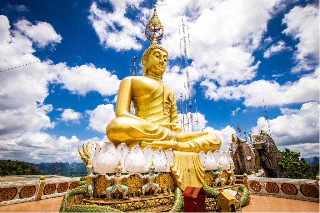 Buddha Statue on top of Wat Tham Sua, Krabi