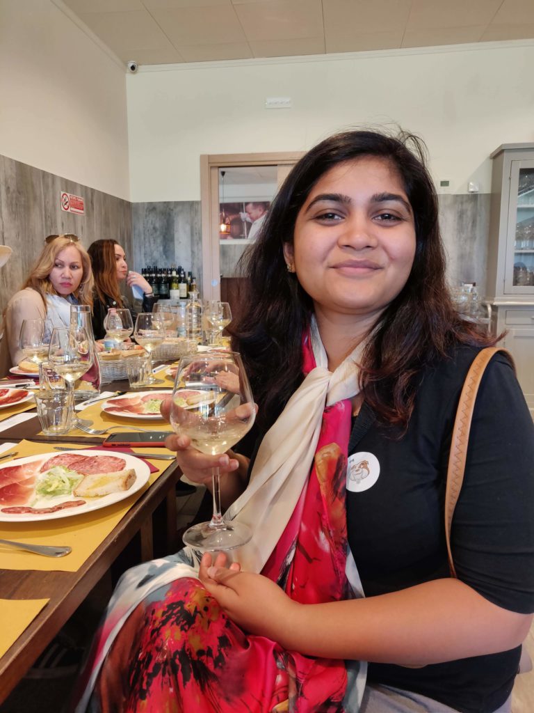 A typical Tuscan three course lunch at a winery with wine tasting