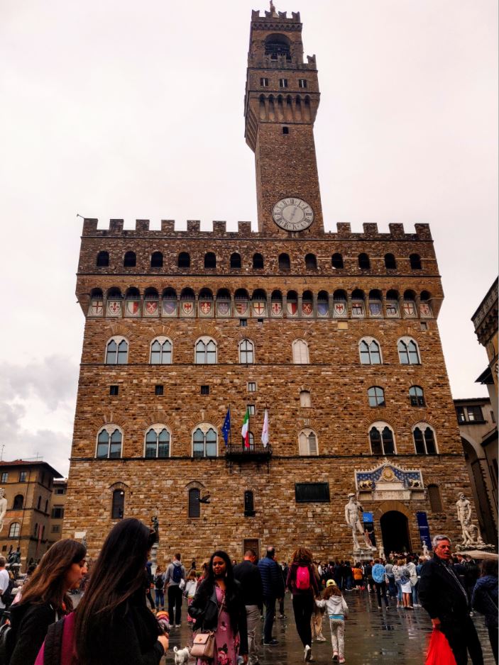 Outside Uffizi Gallery, Florence