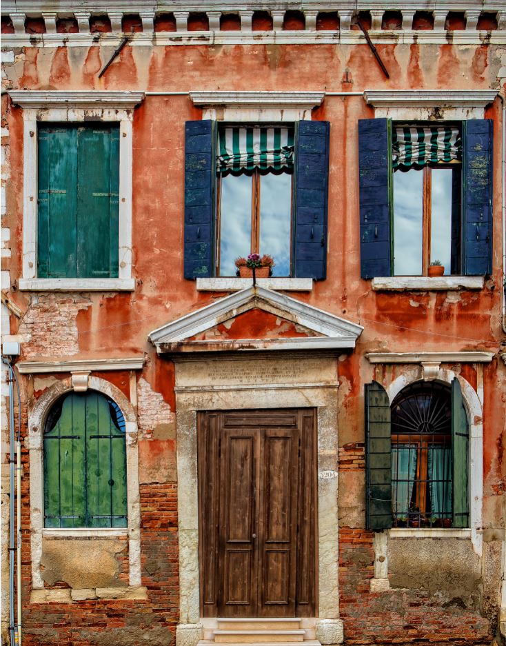 Old housing in Venice Italy