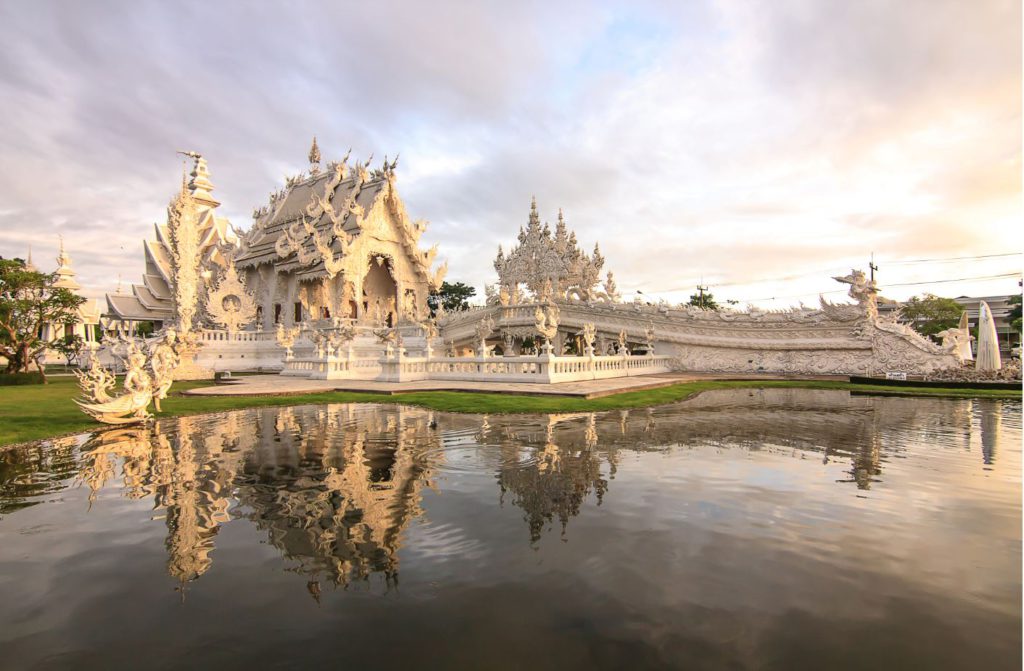 Wat Rong Khun or White temple in Chiang Rai, Thailand