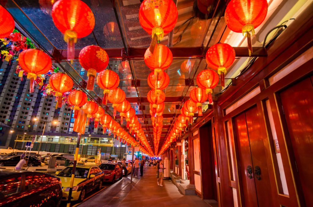 Paper lanterns in Chinatown, Singapore