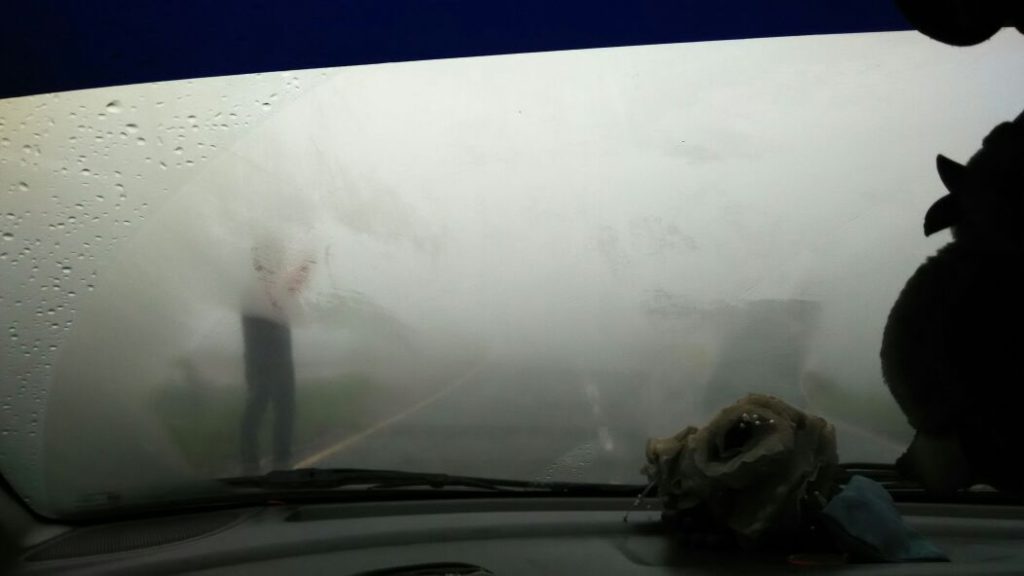 Roads covered in mist during the monsoon season