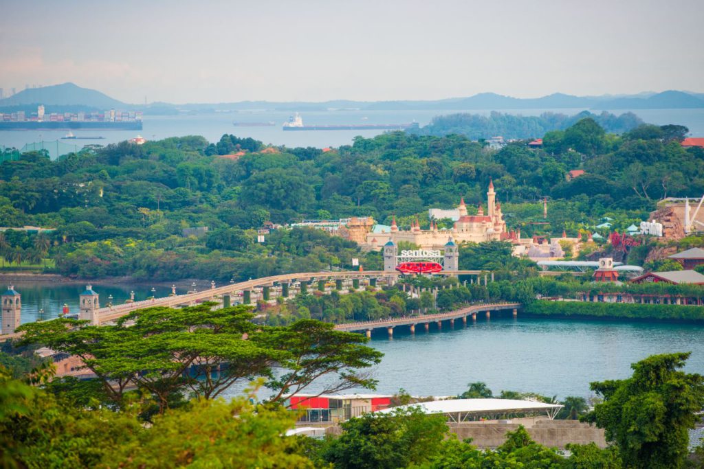 Aerial view of Sentosa island