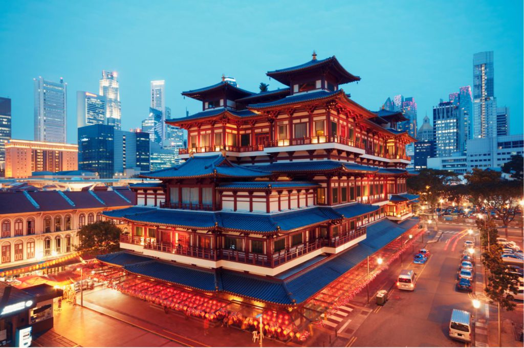 Buddha Tooth Relic Temple in Chinatown, Singapore