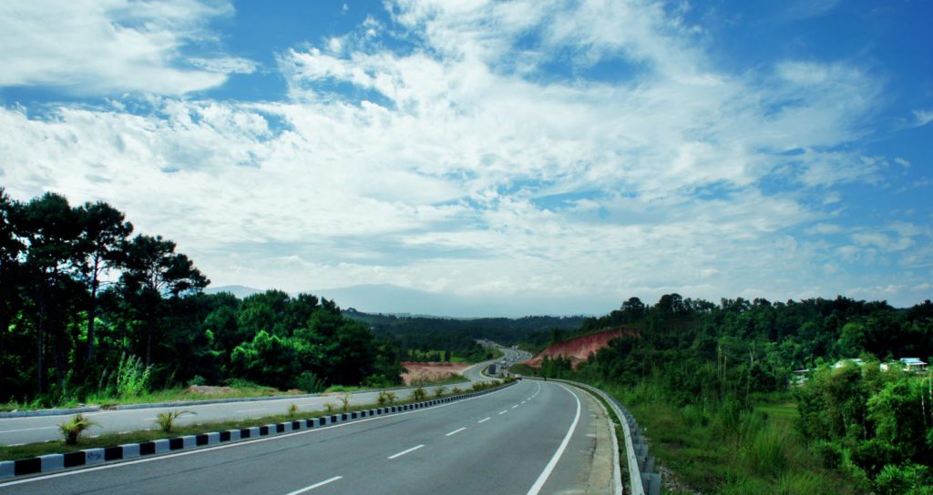 The highway from Guwahati to Shillong
