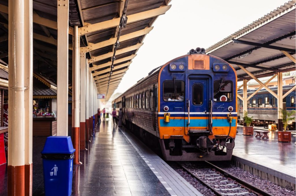 Train at a Railway station, Thailand