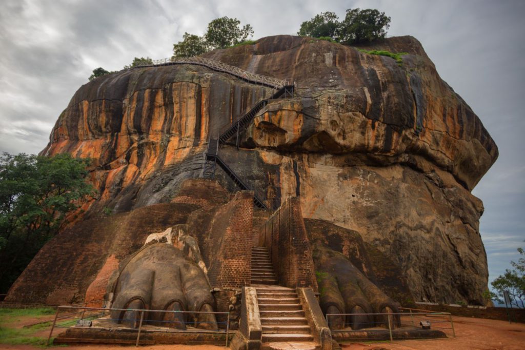 Entrance to the main fortress on top of Sigiriya Lion Rock