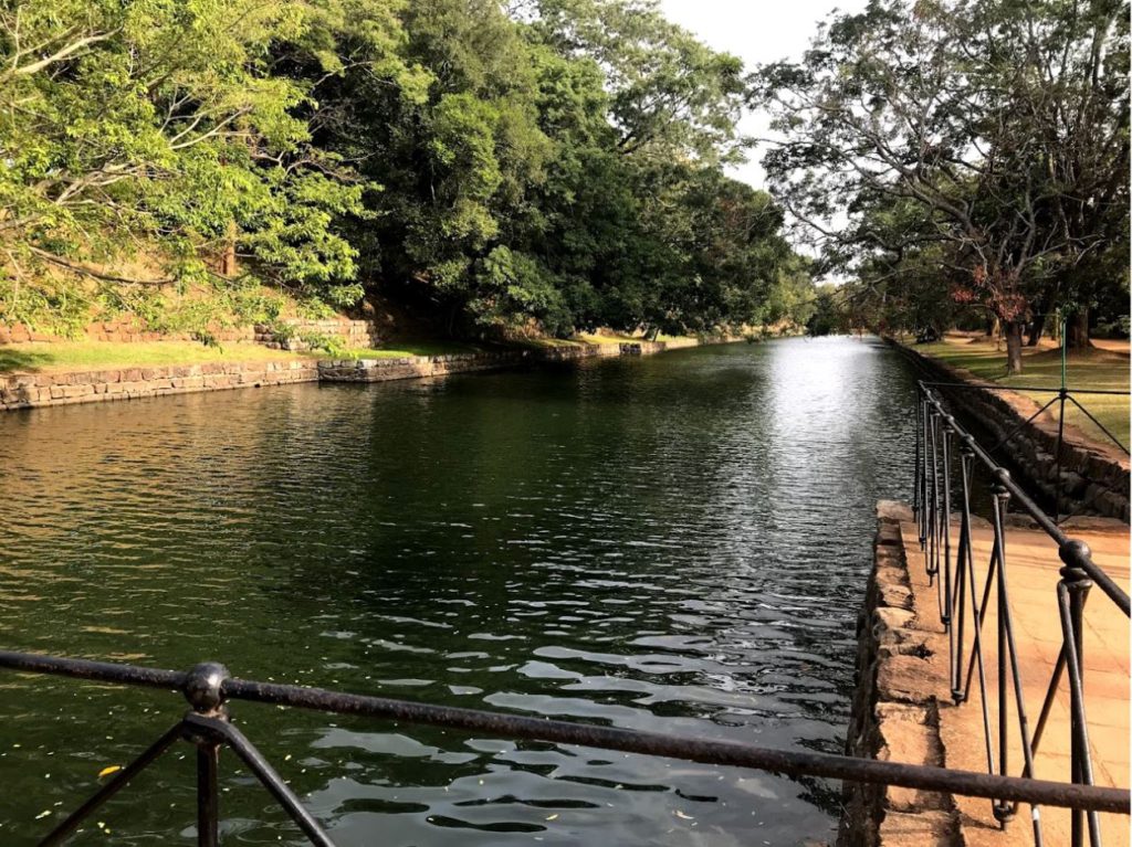 Trenches around Sigiriya fort used as protection against enemies