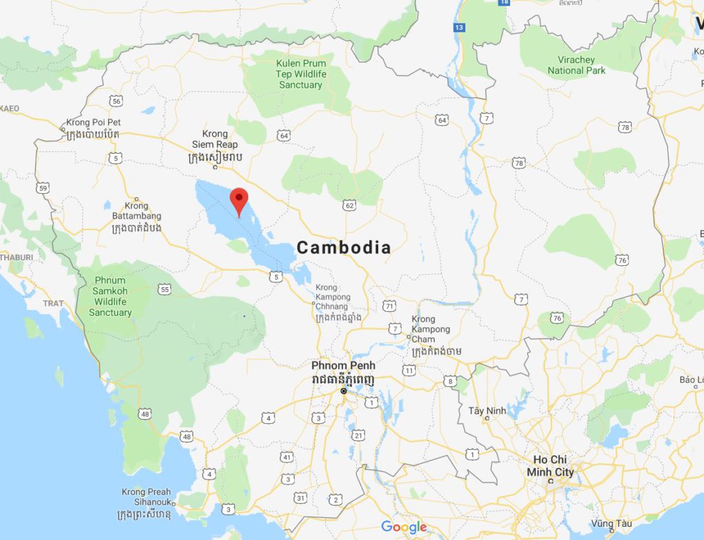 Location of Tonle Sap, Cambodia