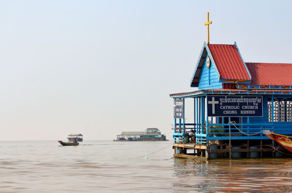 A floating church on Tonle Sap