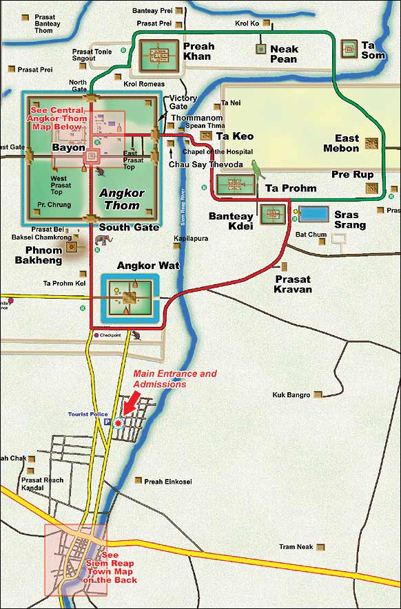 Map of Angkor Wat complex