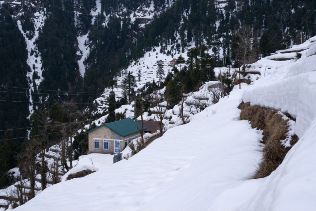 Dalhousie after a snowfall in winters