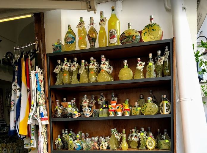 A Limoncello souvenir shop in Amalfi Coast, Italy
