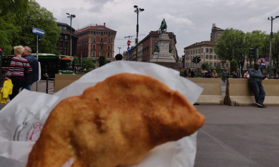 Panzerotti in Milan, Italy