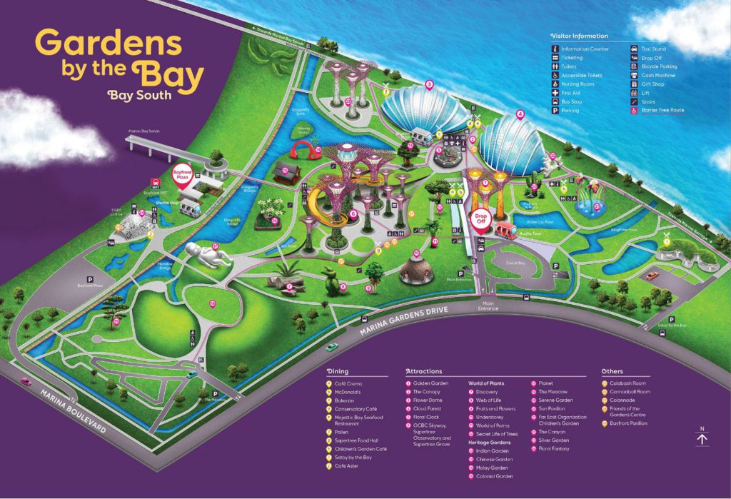 A map of Bay South Gardens. Courtesy@gardensbythebay.com.sg