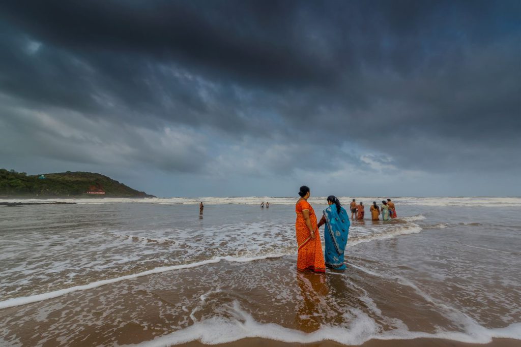 Locals at Gokarna beach