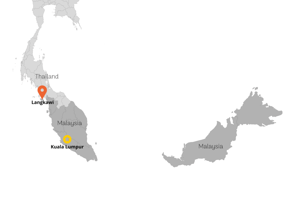 Location of Langkawi in Malaysia