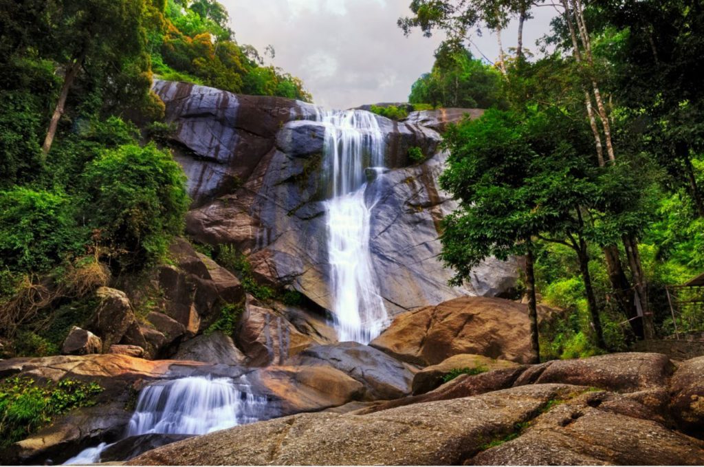 Telaga Tujuh Waterfalls or Seven Wells Waterfalls