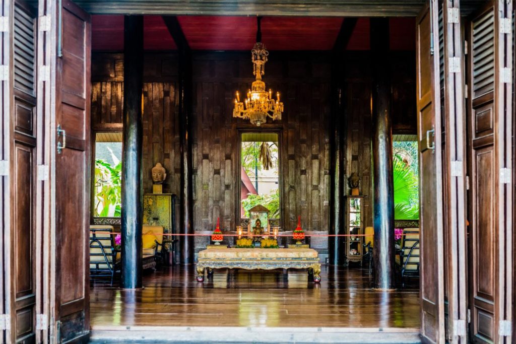 The living room in Jim Thompson Museum