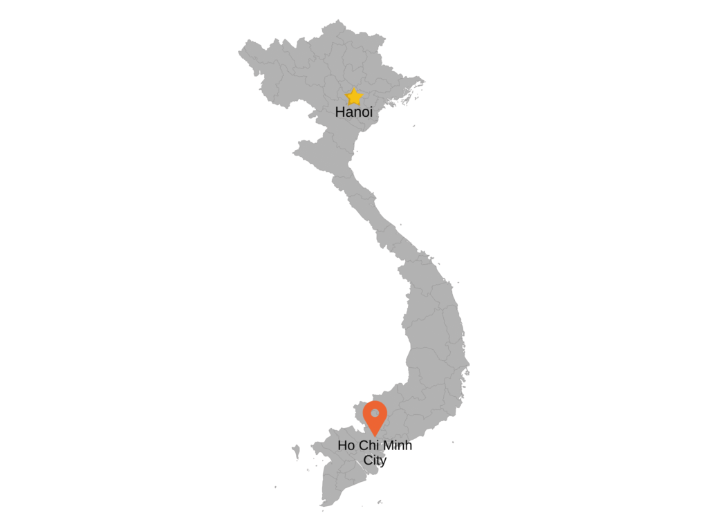Location of Ho Chi Minh City in Vietnam