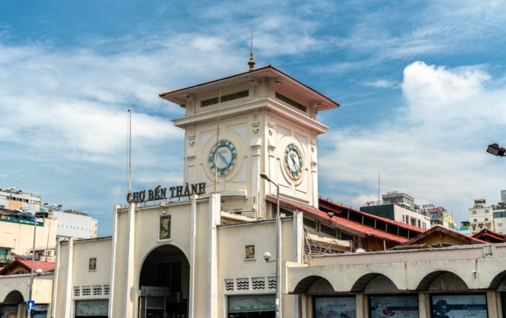 Building of Ben Thanh Market from outside