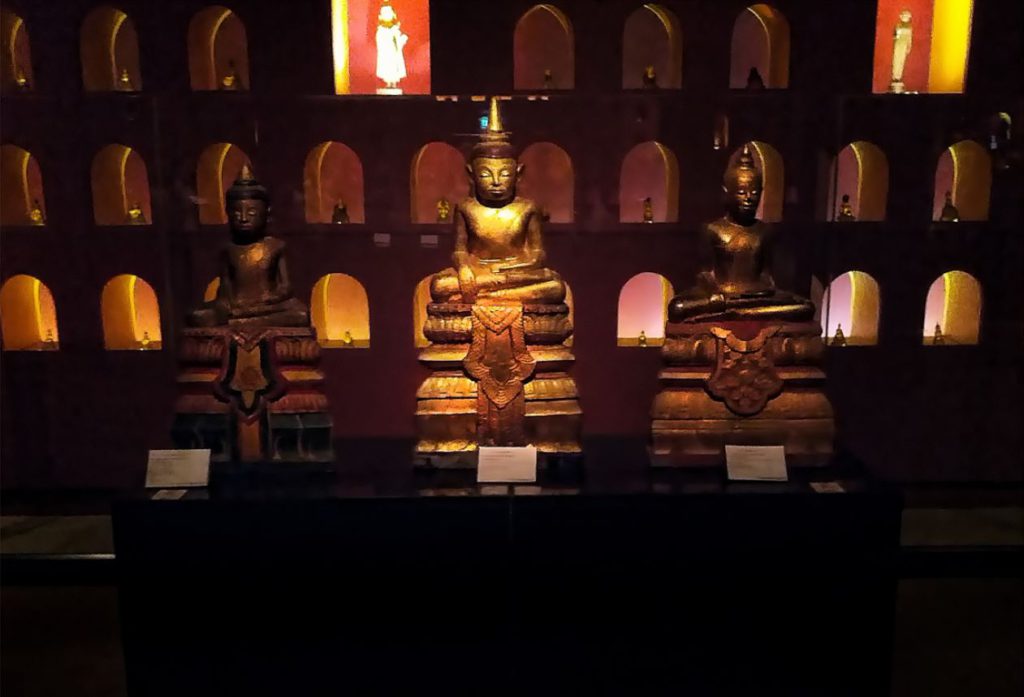 Artefacts inside Angkor National Museum