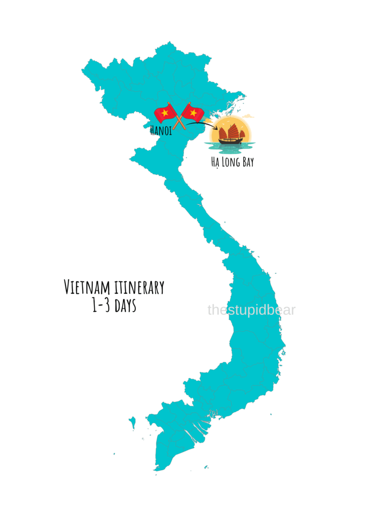vietnam travel itinerary for 1-3 days