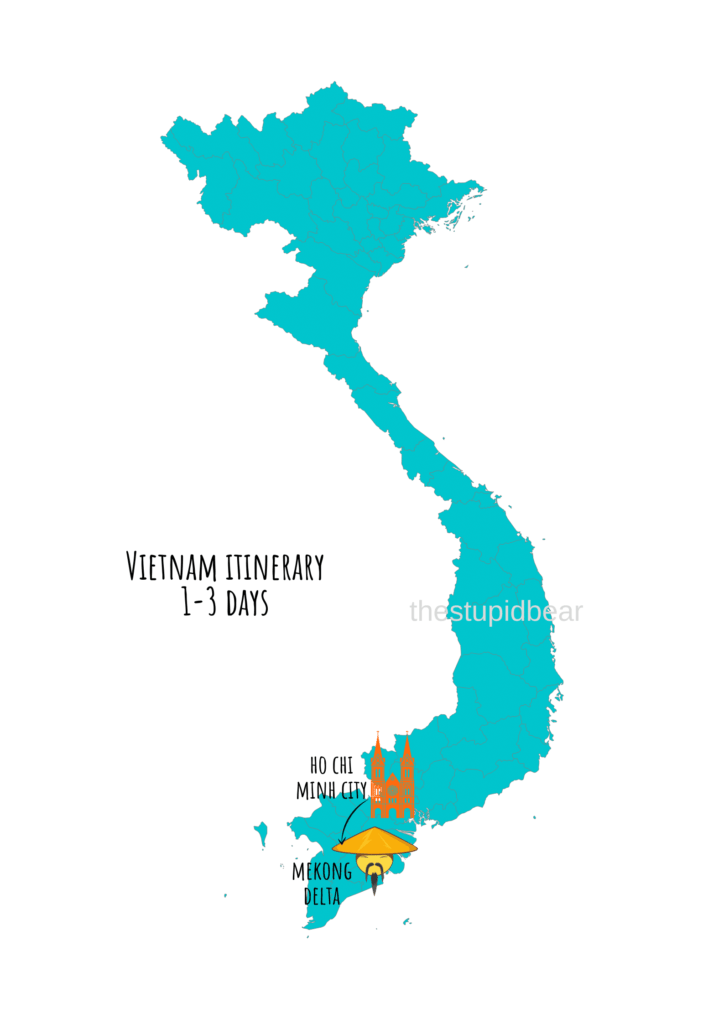 vietnam travel itinerary for 1-3 days