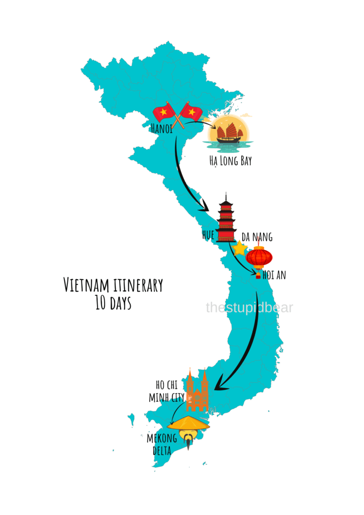 vietnam travel itinerary for 10 days