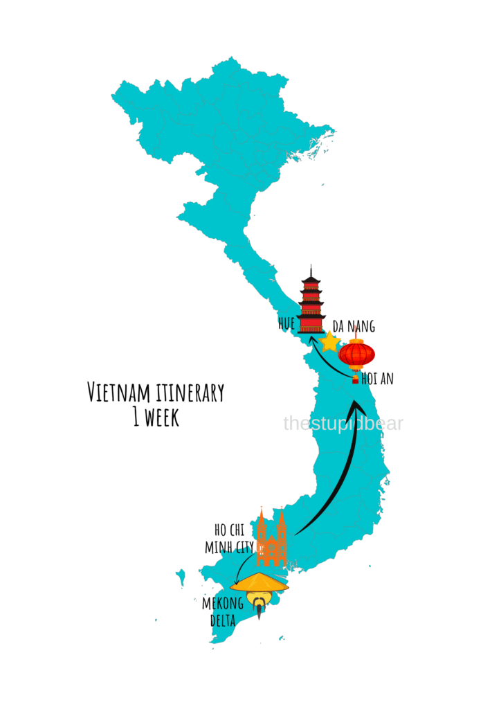 vietnam travel itinerary for 1 week