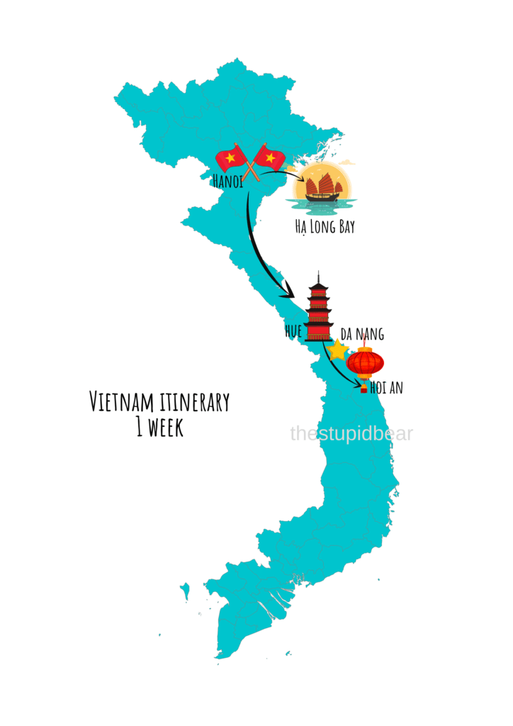 vietnam travel itinerary for 1 week