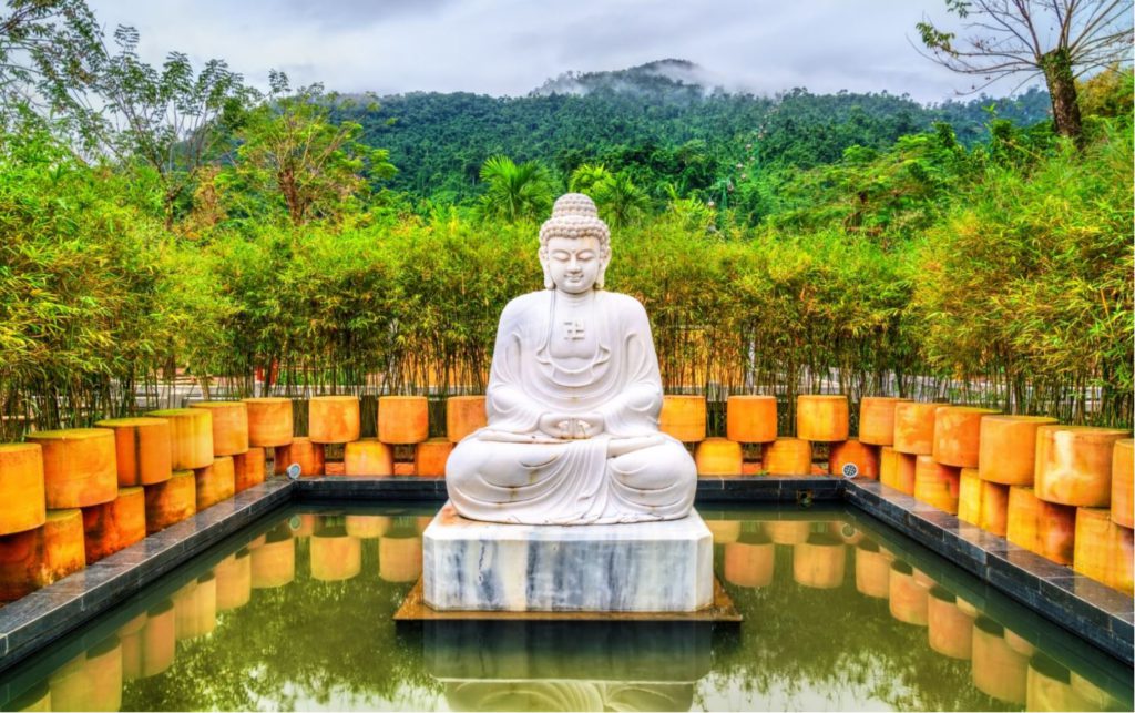 A seated buddha statue at Sunworld, Ba Na Hills, Vietnam