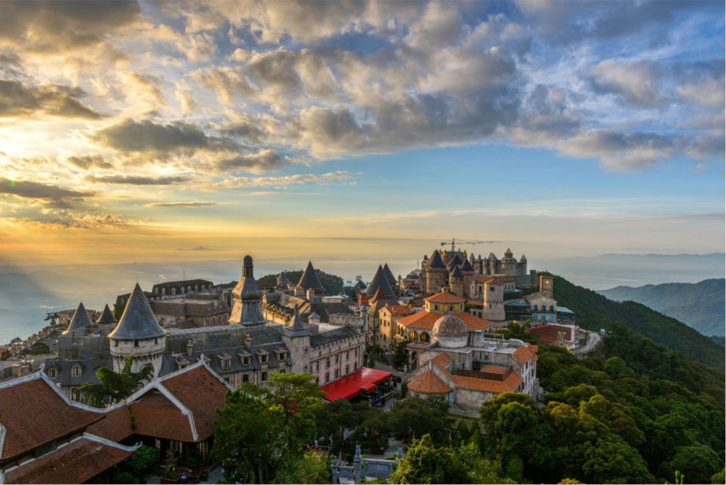 Aerial view of Sunworld, Ba Na Hills, Vietnam