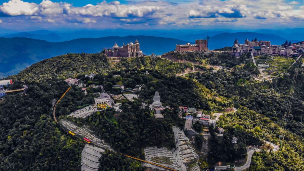 Aerial view of Ba Na Hills