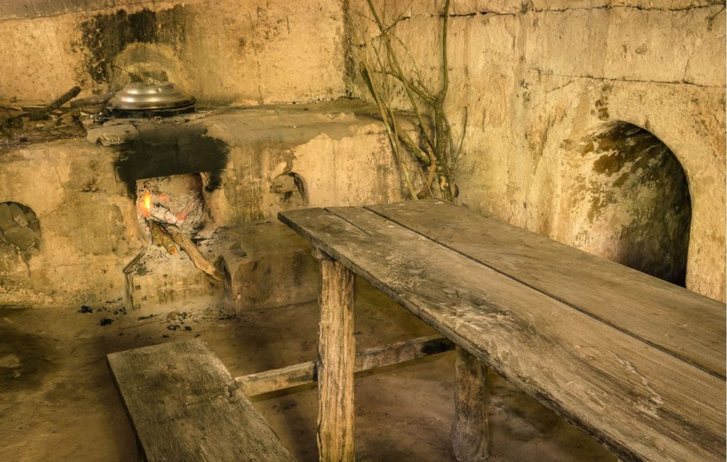 Kitchen inside Cu Chi tunnels