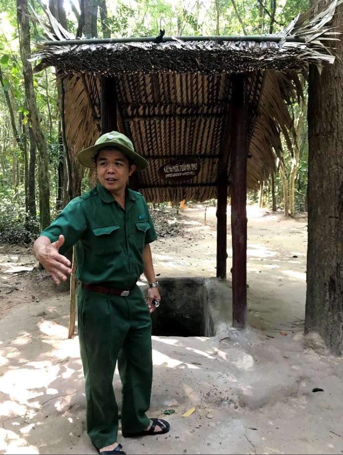 Our guide at the Cu Chi tunnels