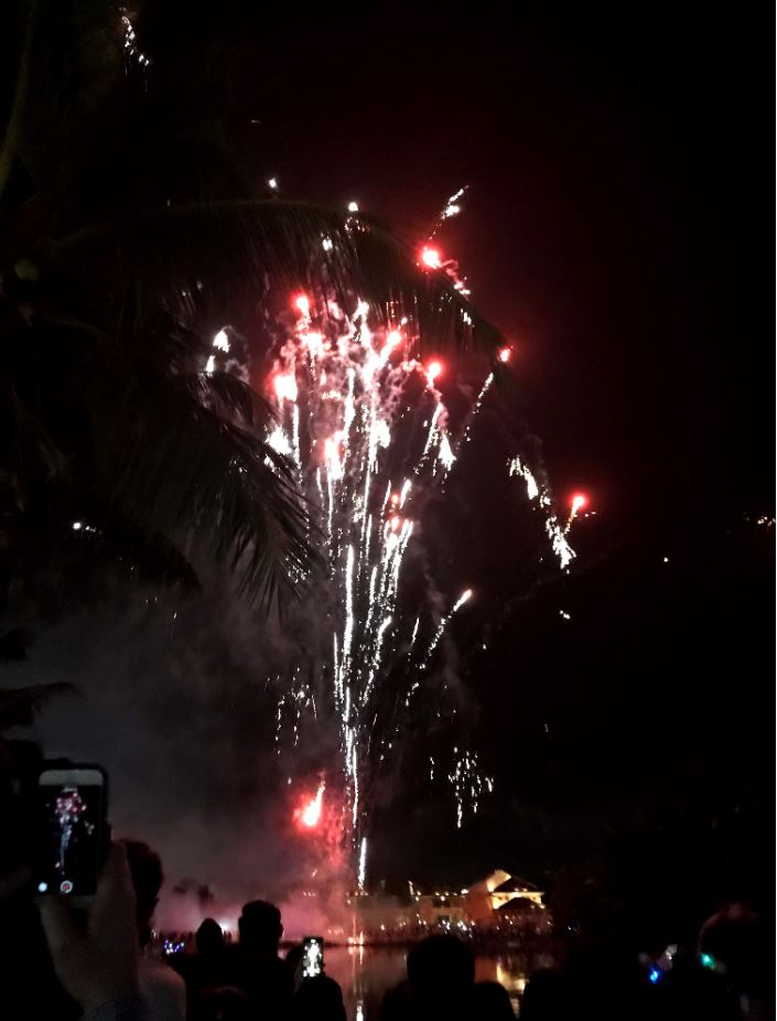 Fireworks in Hoi An on New Year's Eve