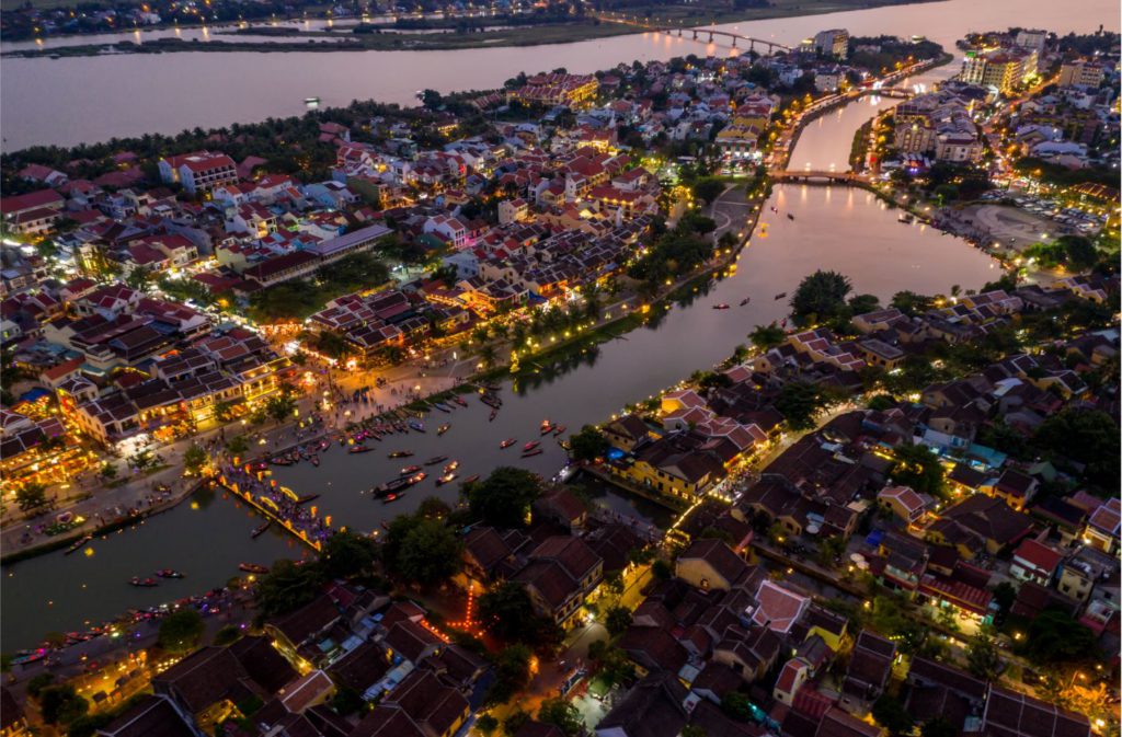 Aerial view of Hoi An Old Town
