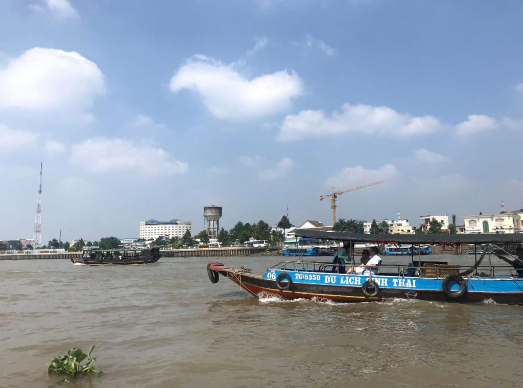 A ferry ride to Tortoise Island on the Mekong River