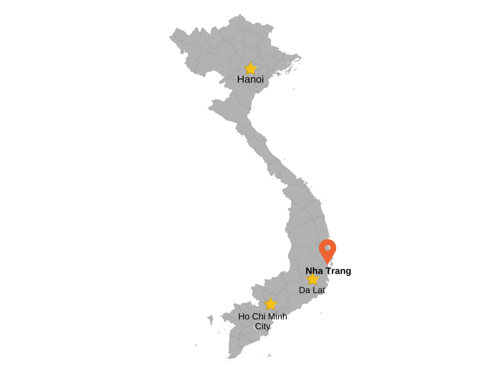 Nha Trang location in Vietnam