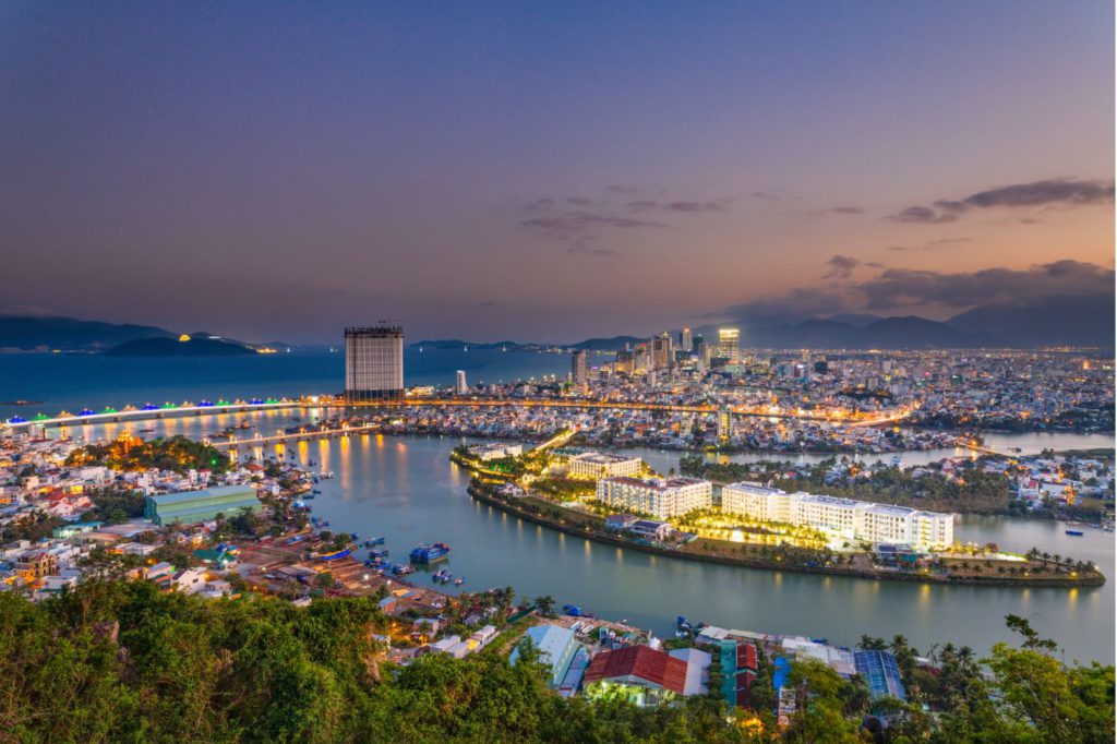 The coastal city of Nha Trang, Vietnam